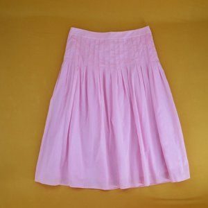 J.Crew breezy cotton pleated midi skirt